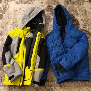 Obermeyer snowboard jacket size Teen M and a Spyder puffer size M.